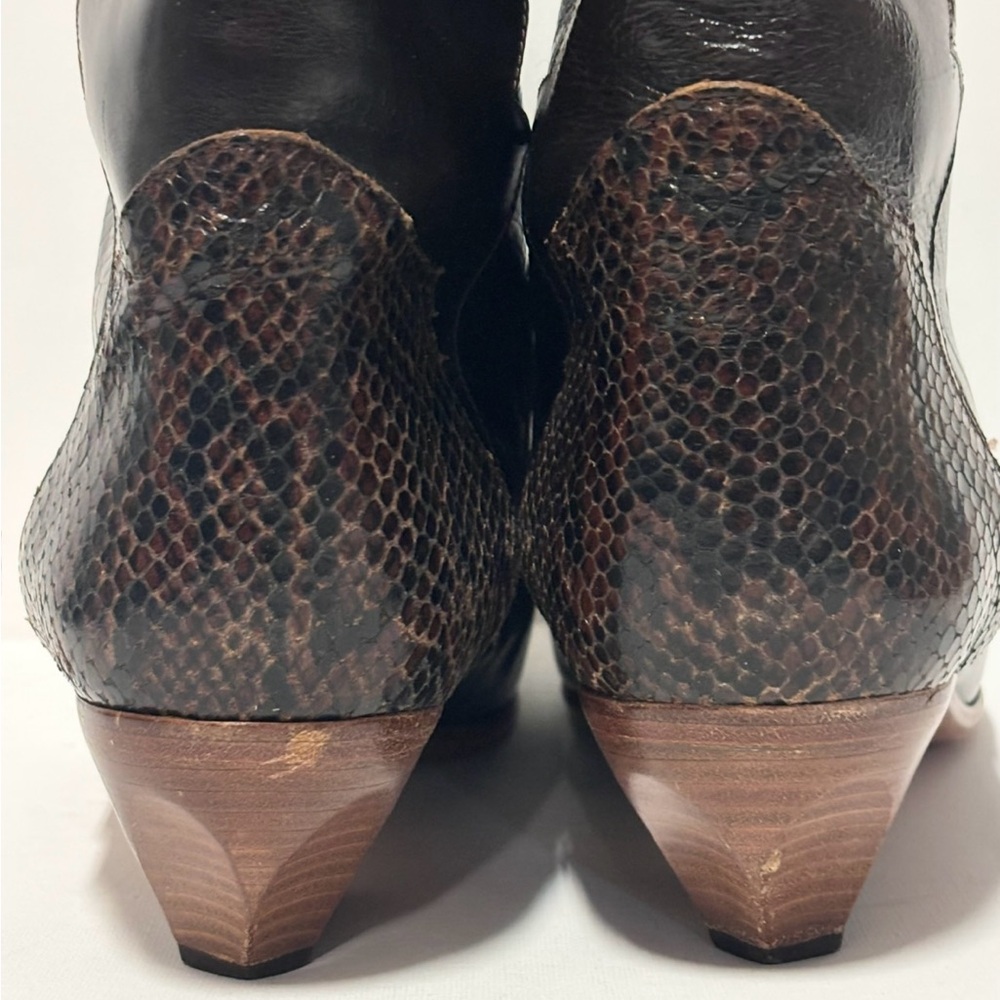 Charles David Brown Leather Western Cowboy Boots Size 9.5 Women’s - Picture 3 of 13
